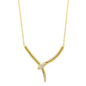 14K Gold Plated Crystal Wrap Snake Necklace 14K Gold Plated Crystal Wrap Snake Necklace
