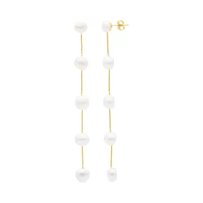 14k Gold Plated Freshwater Pearl Sweeper Earrings 14k Gold Plated Freshwater Pearl Sweeper Earrings