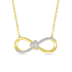 1/6 CTW Diamond Infinity 17.5-inch Necklace in 10KT Yellow Gold 1/6 CTW Diamond Infinity 17.5-inch Necklace in 10KT Yellow Gold