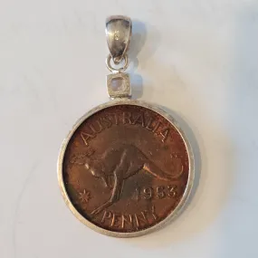 1953 Australian Penny coin pendant 1953 Australian Penny coin pendant