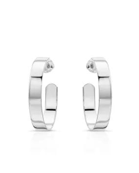 1" Isla Hoops Silver | Silver 1" Isla Hoops Silver | Silver