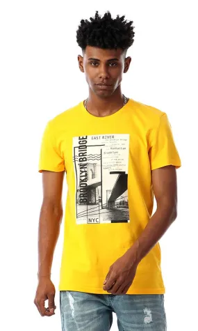 57553 Brooklyn Bridge Yellow Slip On T-Shirt 57553 Brooklyn Bridge Yellow Slip On T-Shirt