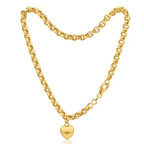 9ct Charming Yellow Gold Silver Filled Belcher Anklet 9ct Charming Yellow Gold Silver Filled Belcher Anklet