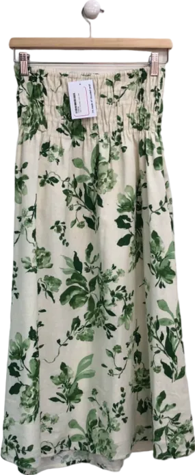 Abercrombie & Fitch Cream Green Floral Print Skirt Size SP Abercrombie & Fitch Cream Green Floral Print Skirt Size SP
