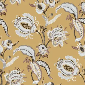 Abstract Floral Yellow Wallpaper from the Into the Wild Collection Abstract Floral Yellow Wallpaper from the Into the Wild Collection