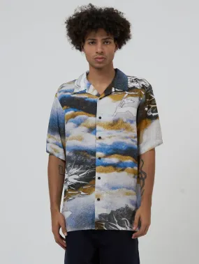 Actions Not Words Bowling Shirt - Cloudy Blue Actions Not Words Bowling Shirt - Cloudy Blue