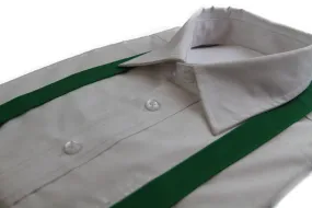 Adjustable 85cm Green Adult Mens Suspenders Adjustable 85cm Green Adult Mens Suspenders