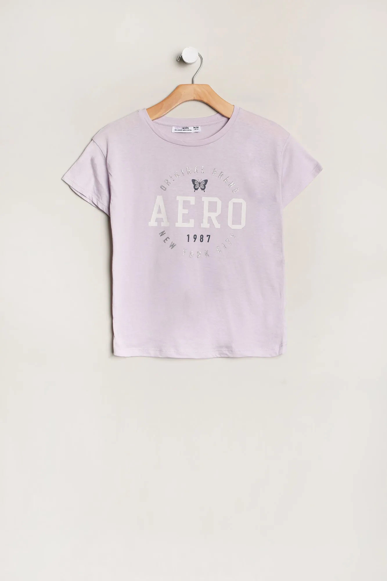 AERO Girls' Butterfly 1987 Graphic Tee