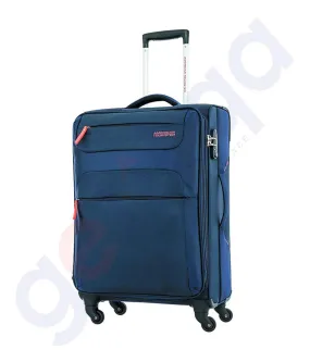 AMERICAN TOURISTER POLYESTER 68CM NAVY BLUE SOFT SIDED SUITCASES & TROLLEY BAG AMERICAN TOURISTER POLYESTER 68CM NAVY BLUE SOFT SIDED SUITCASES & TROLLEY BAG