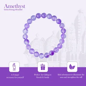 Amethyst Bracelet - 2.5 Inches | Crystal Bracelet/ Stone Jewellery for Men & Women Amethyst Bracelet - 2.5 Inches | Crystal Bracelet/ Stone Jewellery for Men & Women