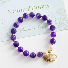 Amethyst Pearl Beaded Bracelet Amethyst Pearl Beaded Bracelet
