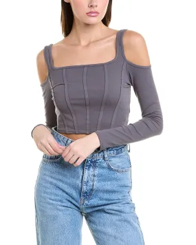 & Rouge Cold-Shoulder Crop Top & Rouge Cold-Shoulder Crop Top