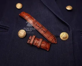 Aquila genuine crocodile leather watch straps bands tan Aquila genuine crocodile leather watch straps bands tan