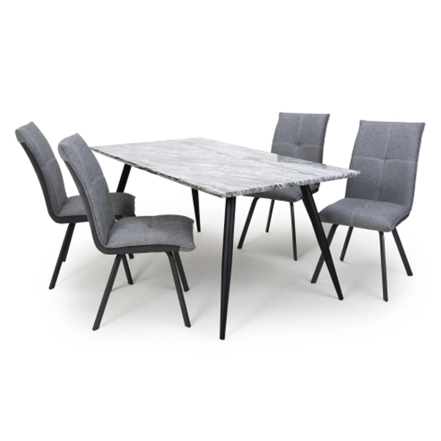 Arden Marble Top Dining Table With 4 Chairs