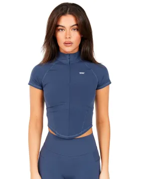 Aura Sculpt Tee - Soft Navy Aura Sculpt Tee - Soft Navy