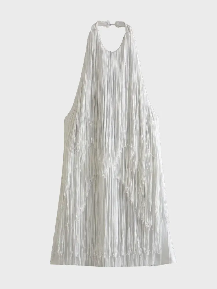 Backless Tassel Summer Dress