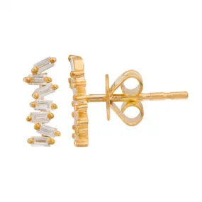 BAGUETTE DIAMOND PICKET STUDS BAGUETTE DIAMOND PICKET STUDS