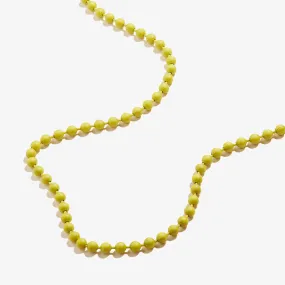 Ball Chain Necklace, Yellow Ball Chain Necklace, Yellow