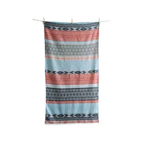 Beach Towel Vrontados Navy Blue & Red & L. Blue Beach Towel Vrontados Navy Blue & Red & L. Blue
