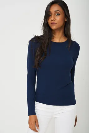 BIK BOK Basic Navy Top BIK BOK Basic Navy Top