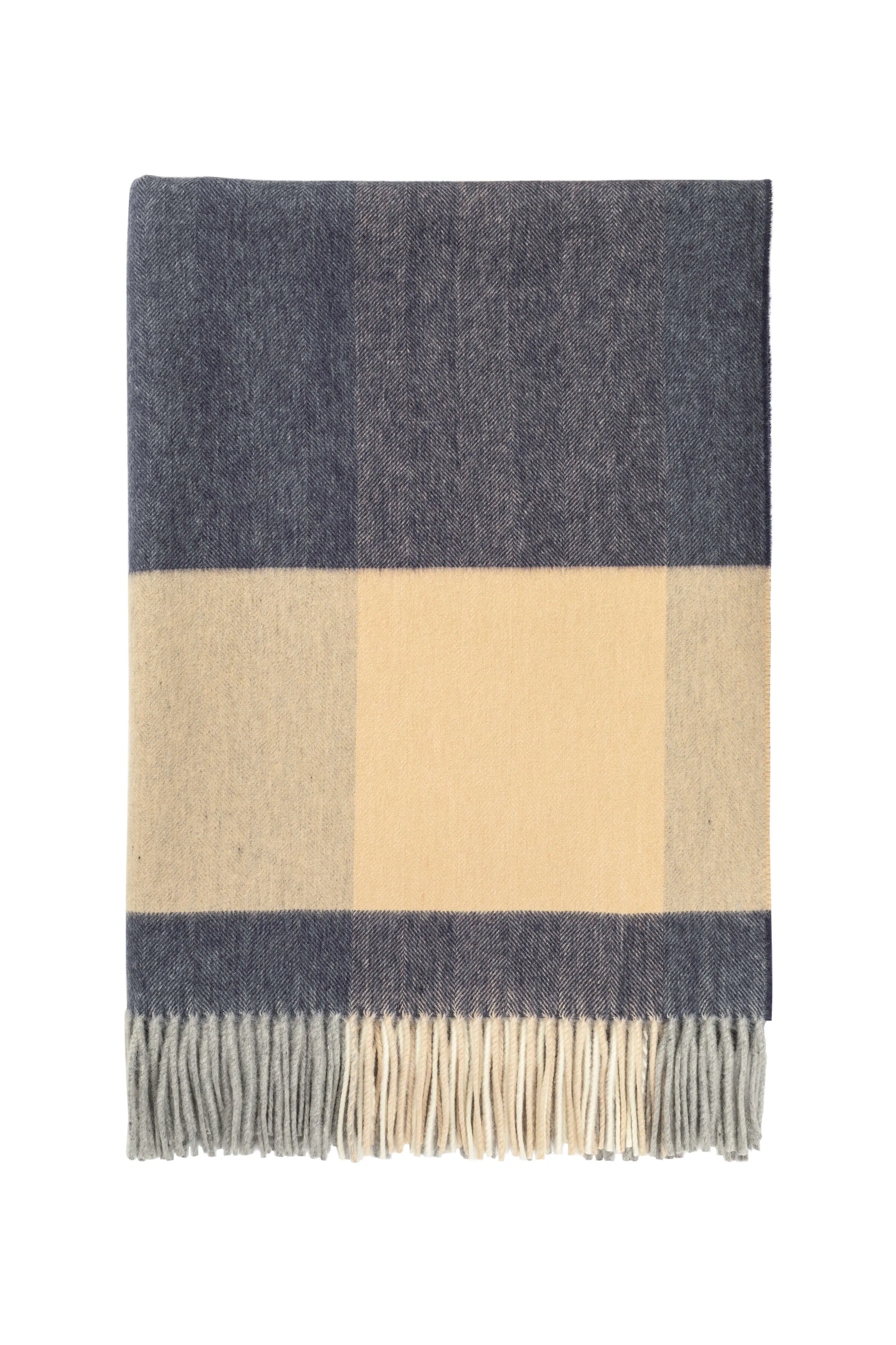 Block Border Wool Throw