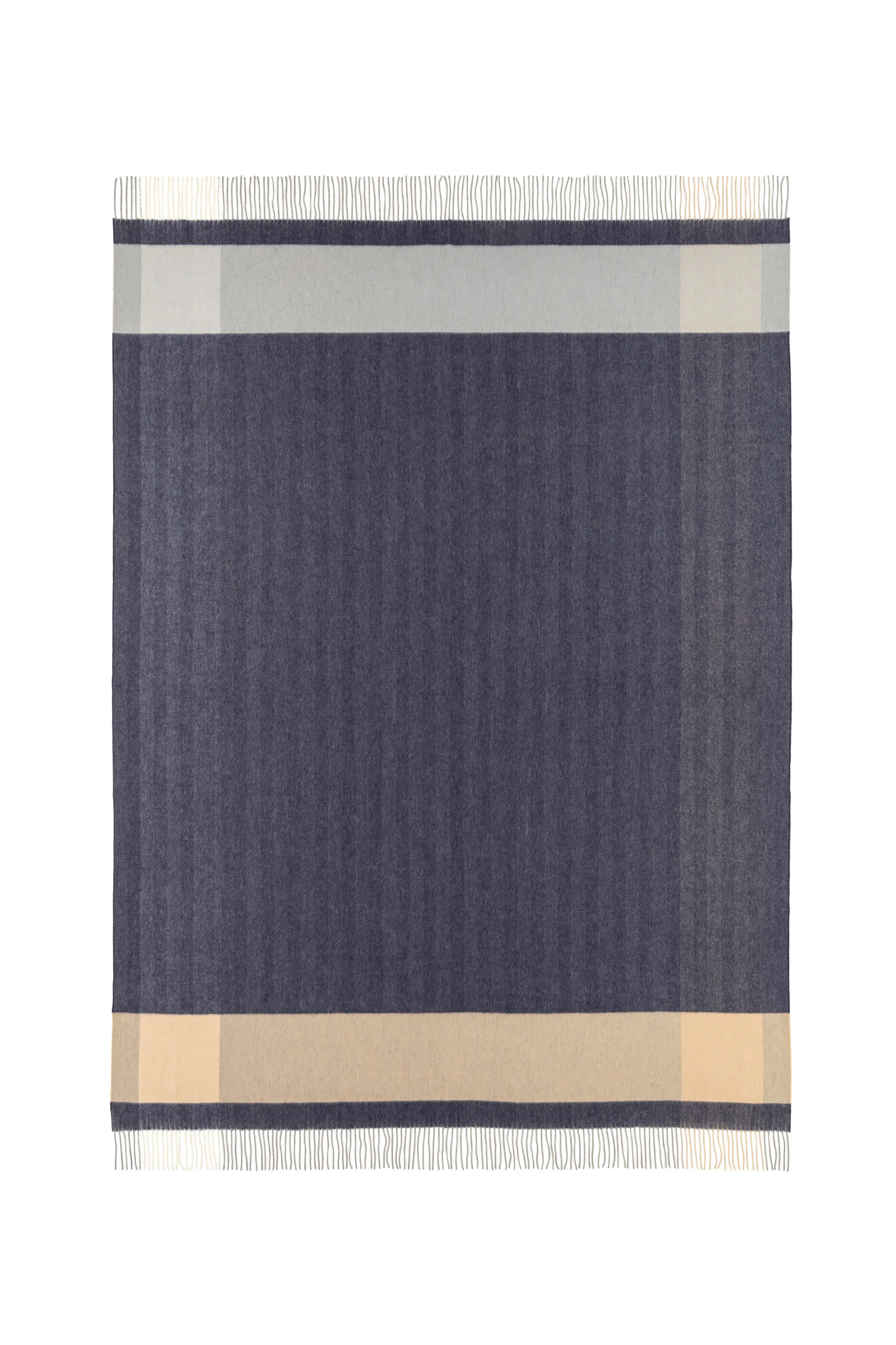 Block Border Wool Throw