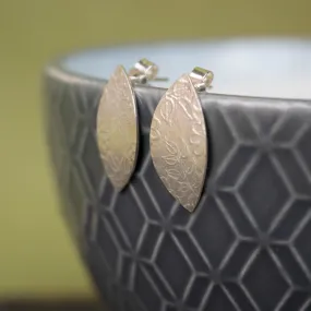 Blossom Petal Silver Stud Earrings Blossom Petal Silver Stud Earrings