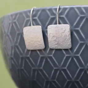 Blossom Tag Drop Silver Earrings Blossom Tag Drop Silver Earrings