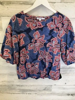 Blue & Red Top 3/4 Sleeve Chicos, Size S Blue & Red Top 3/4 Sleeve Chicos, Size S