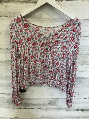 Blue & Red Top Long Sleeve Loft, Size S Blue & Red Top Long Sleeve Loft, Size S