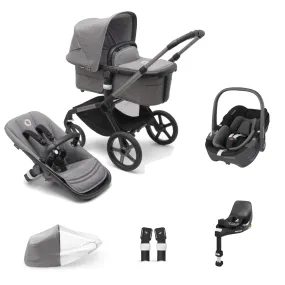 Bugaboo Fox 5, Pebble 360 and Base Travel System - Graphite/Grey Melange/Grey Melange Bugaboo Fox 5, Pebble 360 and Base Travel System - Graphite/Grey Melange/Grey Melange