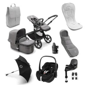 Bugaboo Fox 5, Pebble 360 PRO Ultimate Travel System - Black/Grey Melange/Grey Melange Bugaboo Fox 5, Pebble 360 PRO Ultimate Travel System - Black/Grey Melange/Grey Melange