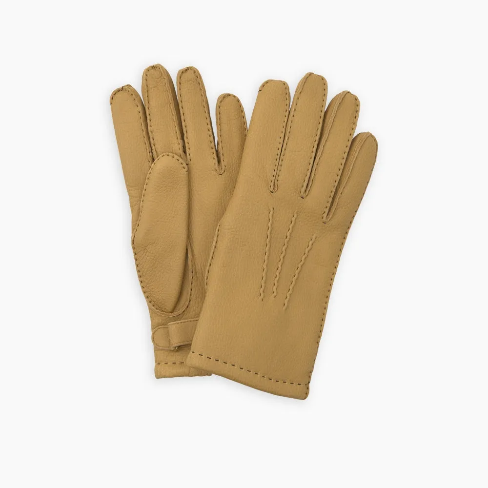 Camel Deerskin Leather Gloves