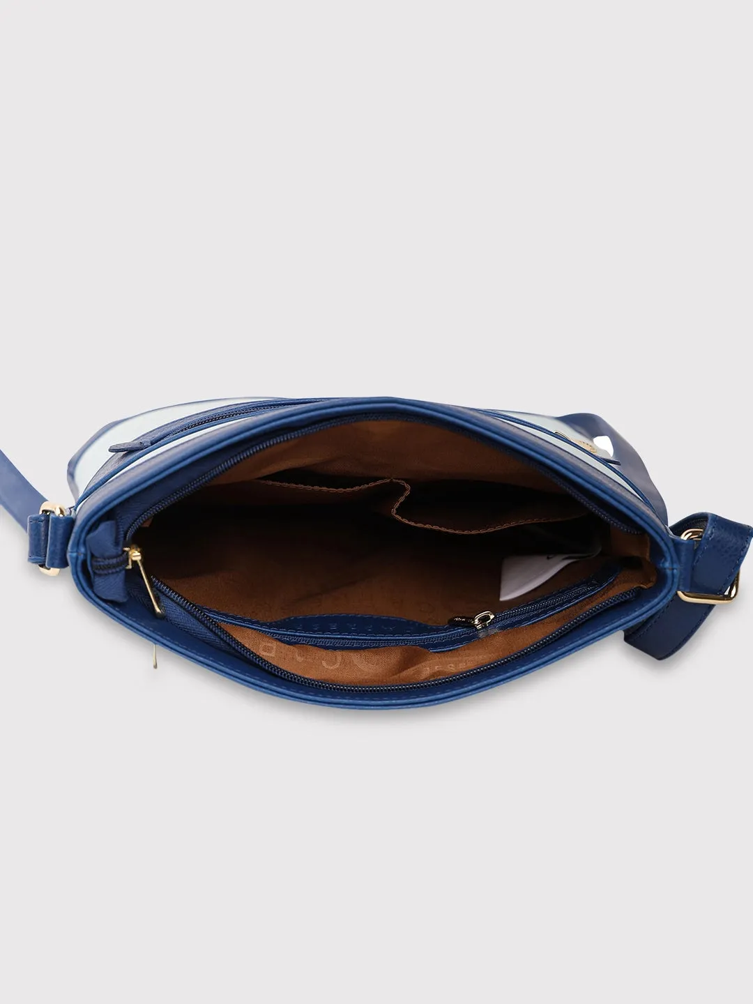 Caprese Marciano Sling Medium Striped Women'S Handbag Navy