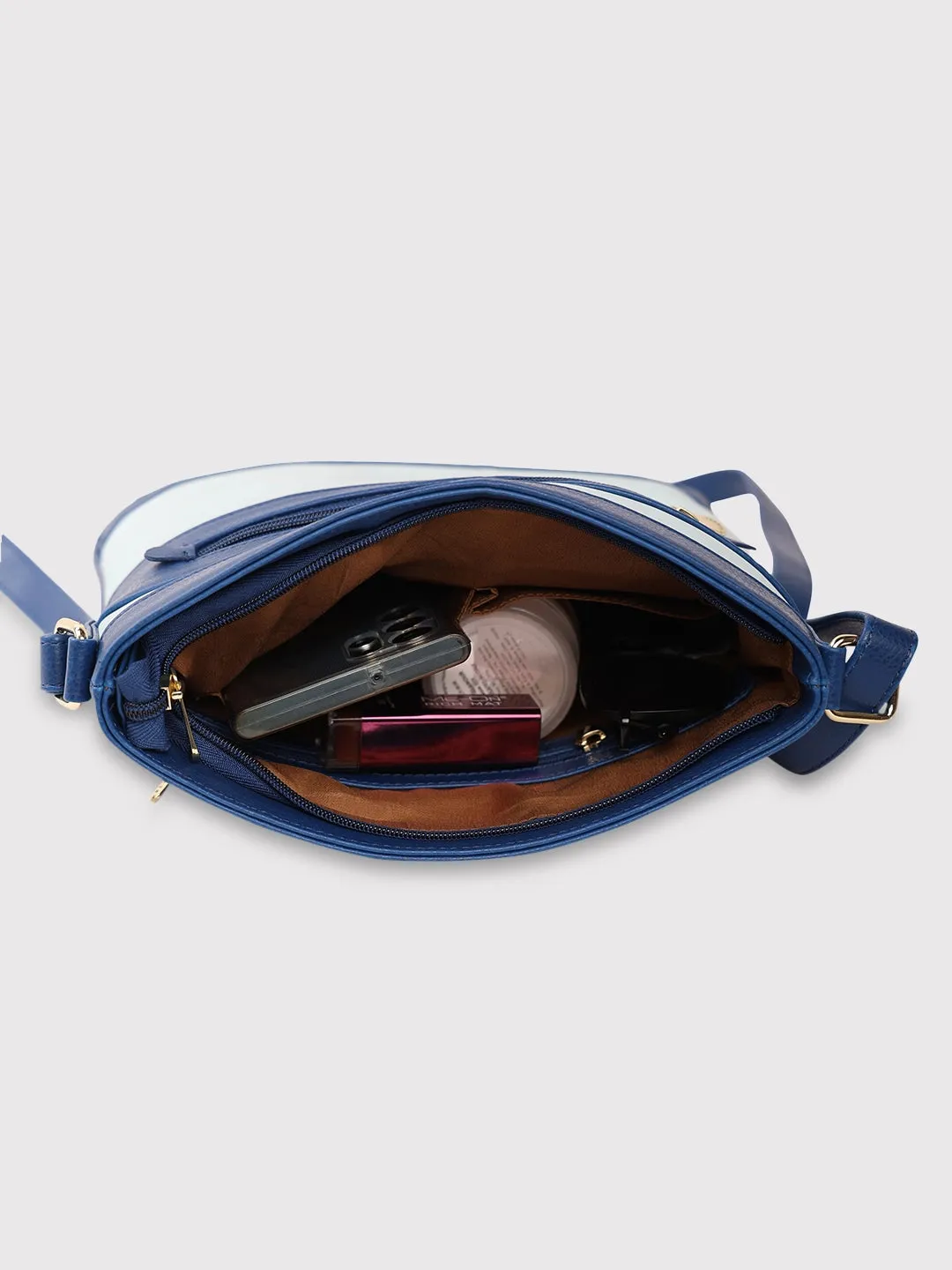 Caprese Marciano Sling Medium Striped Women'S Handbag Navy