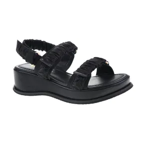Cashy Sandal in Black Satin Cashy Sandal in Black Satin