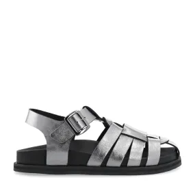 Casjenny Silver Leather Sandals Casjenny Silver Leather Sandals