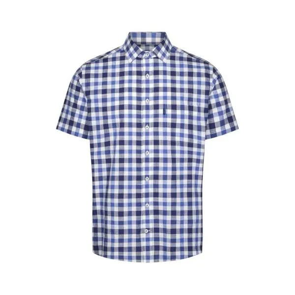 CHAMPION SHORT SLEEVE CHECK 3110 HOLKHAM-BLUE