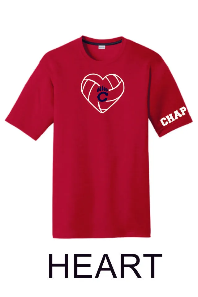 Chap Volleyball Sport-Tek Unisex Wicking Tee -4 designs