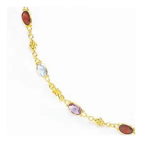 Chelsea Garnet, Blue Topaz and Amethyst Necklace Chelsea Garnet, Blue Topaz and Amethyst Necklace