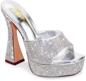 Cho Silver Rhinestone Platform Heels Cho Silver Rhinestone Platform Heels