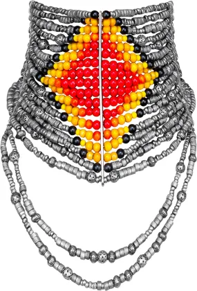 Christian Dior Fall 1998 Maasai Beaded Choker Necklace Christian Dior Fall 1998 Maasai Beaded Choker Necklace