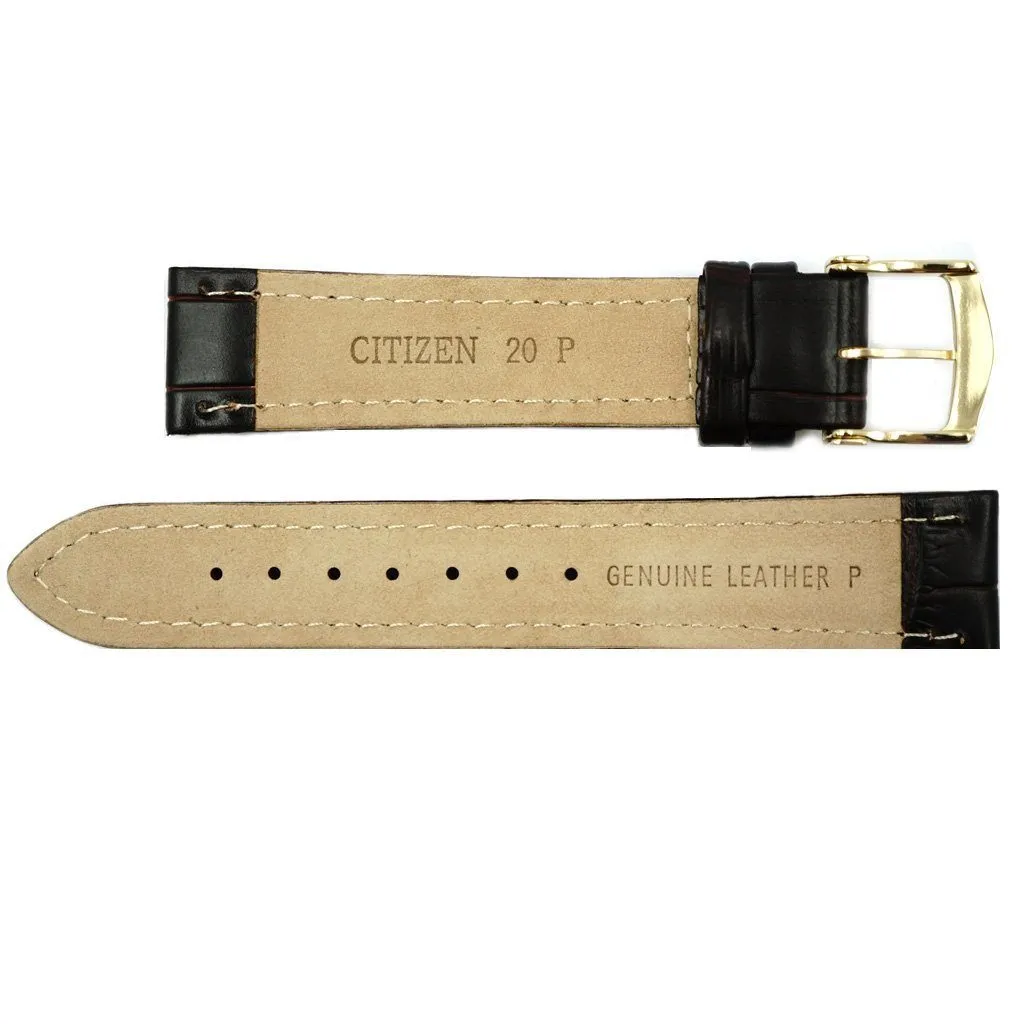 Citizen 20mm Brown Genuine Leather Strap