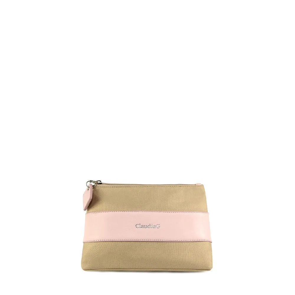 ClaudiaG Leather Beauty Pouch Rose Pink