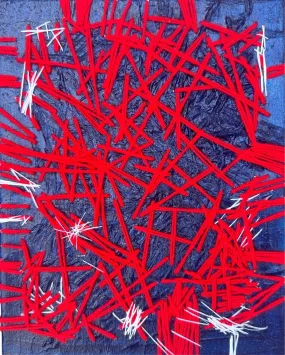 Contemporary art, abstract painting “Blue & Red Tapestry” Contemporary art, abstract painting “Blue & Red Tapestry”
