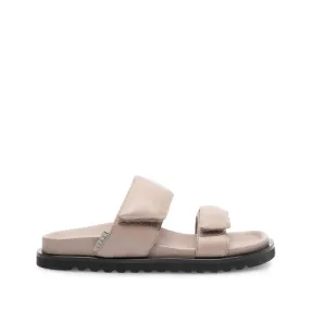Corine Taupe Leather Puffy Sandals Corine Taupe Leather Puffy Sandals