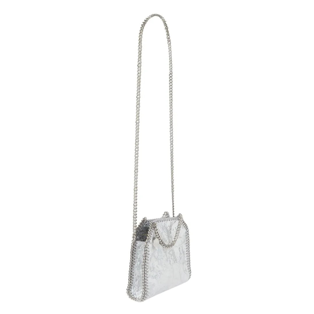 Crackled Metallic Falabella Tiny Tote