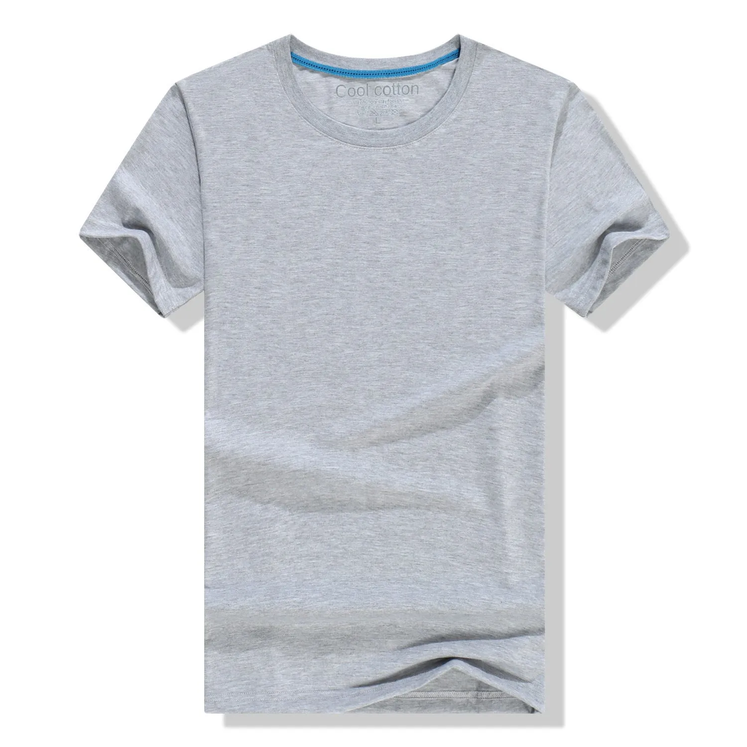 Customized cotton round neck short sleeved shirt