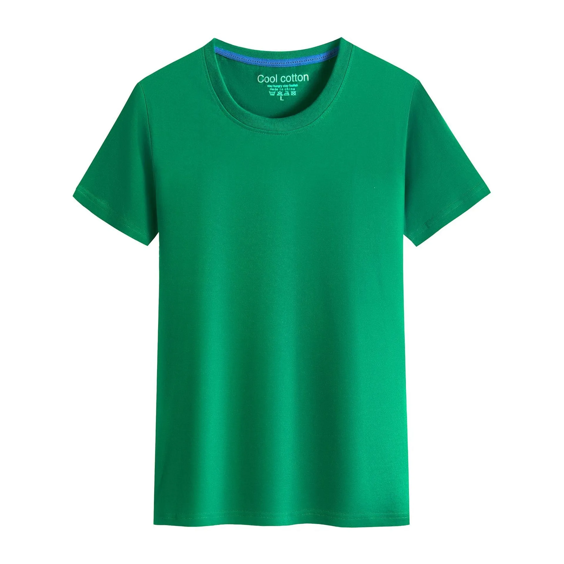 Customized cotton round neck short sleeved shirt