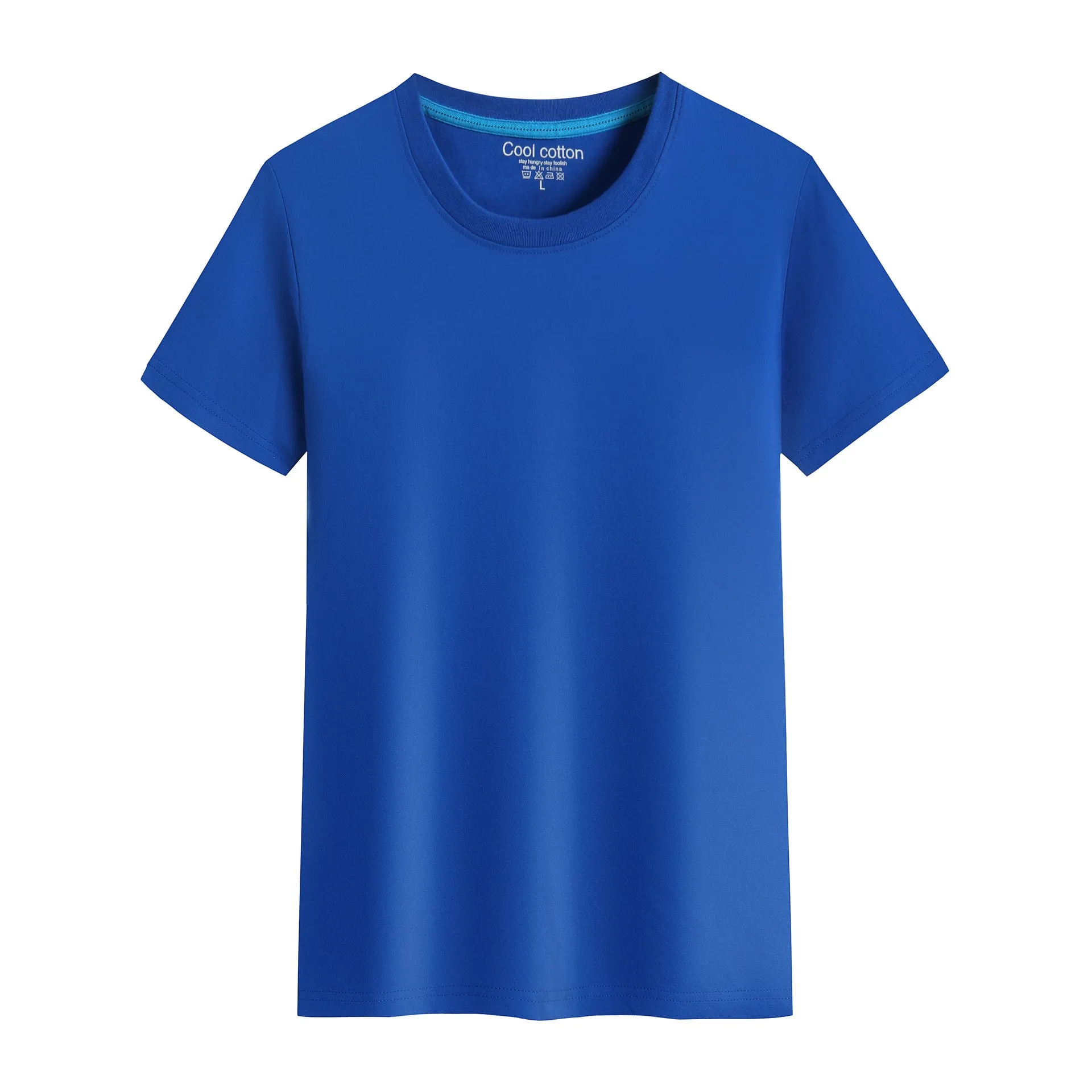 Customized cotton round neck short sleeved shirt